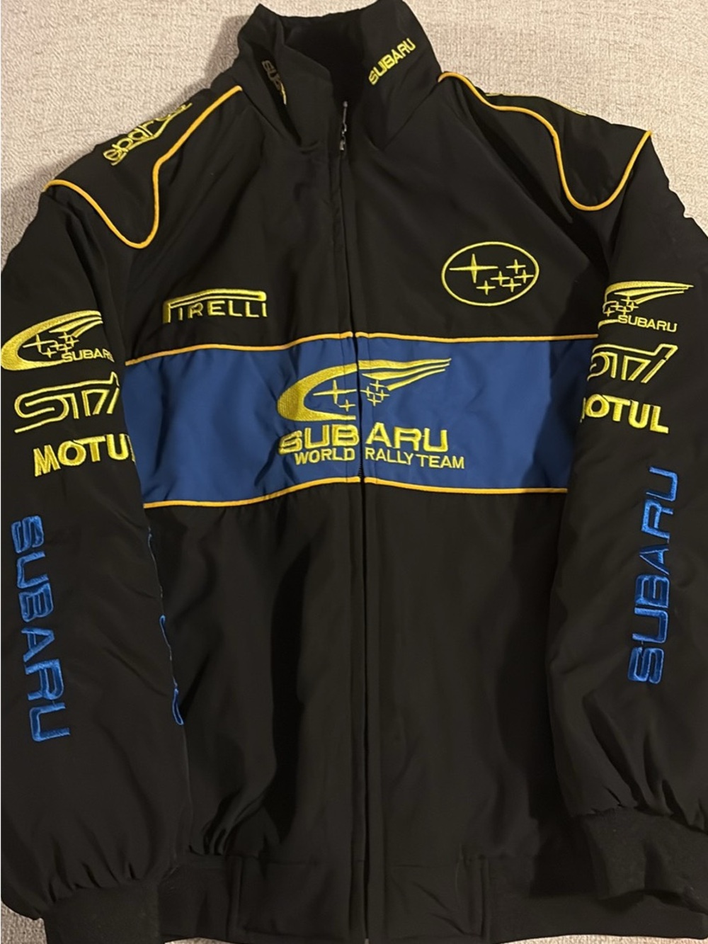 Subaru World Rally Team Black & Blue Men's Lightweight Jacket